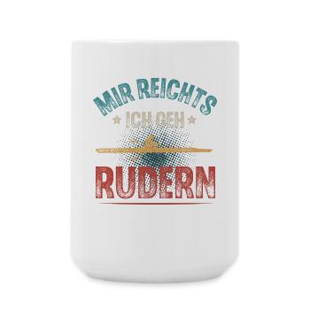 Rudern Ruderer Ruderboot - Große Tasse 440 ml - Weiß - Vorne