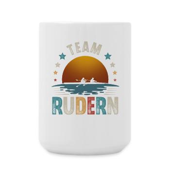 Rudern Ruderer Ruderboot Team - Große Tasse 440 ml - Weiß - Vorne