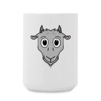 Goat head - Large Mug 440 ml - white - Front