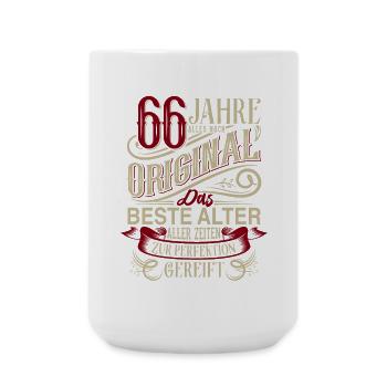 66. Geburtstag Vintage Retro - Große Tasse 440 ml - Weiß - Vorne