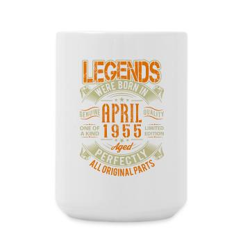 1955 Avril Anniversaire Légende - Grande tasse 440 ml - blanc - Devant