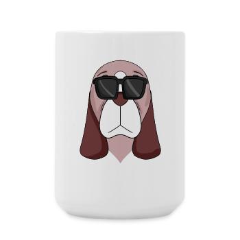Basset Hound Hunderasse Hunde - Große Tasse 440 ml - Weiß - Vorne