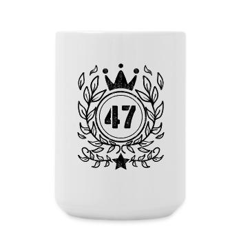 47 - Born year Year of birth 1947 - Large Mug 440 ml - white - Front