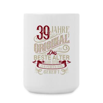 39. Geburtstag Vintage Retro - Große Tasse 440 ml - Weiß - Vorne
