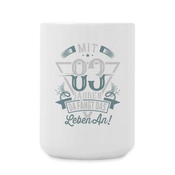 83. Geburtstag Da Fängt Das Leben An - Große Tasse 440 ml - Weiß - Vorne