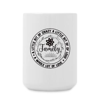 Family Reunion A Little Bit Crazy - Large Mug 440 ml - white - Front