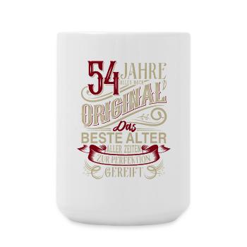 54. Geburtstag Vintage Retro - Große Tasse 440 ml - Weiß - Vorne