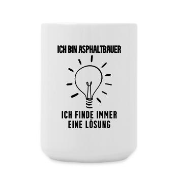 Asphaltbauer Beruf Ausbildung - Große Tasse 440 ml - Weiß - Vorne