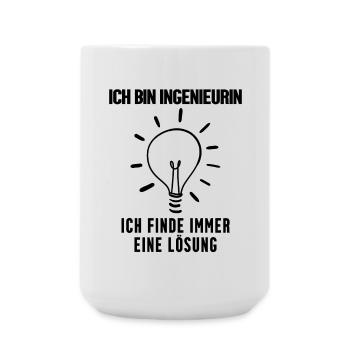 Ingenieurin Beruf Ausbildung - Große Tasse 440 ml - Weiß - Vorne