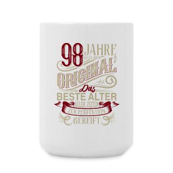 98. Geburtstag Vintage Retro - Große Tasse 440 ml - Weiß - Vorne