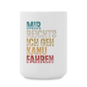 Kanu Kanufahrer Kanufahren - Große Tasse 440 ml - Weiß - Vorne