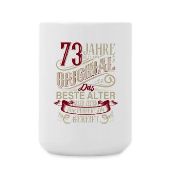 73. Geburtstag Vintage Retro - Große Tasse 440 ml - Weiß - Vorne