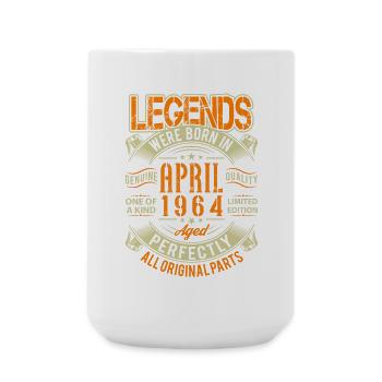 1964 Avril Anniversaire Légende - Grande tasse 440 ml - blanc - Devant