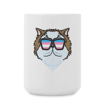 Transgender Transsexual Persian Cat Cat - Large Mug 440 ml - white - Front