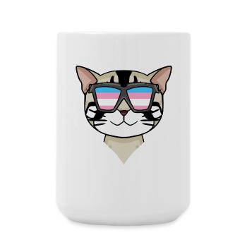 Transgender Transsexual American Shorthair Cat - Large Mug 440 ml - white - Front