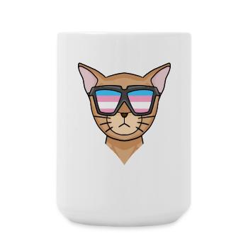 Transgender Transsexual Abyssinian Cat Cat - Large Mug 440 ml - white - Front
