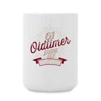 61. Geburtstag Oldtimer - Große Tasse 440 ml - Weiß - Vorne