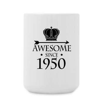 Jahrgang 1950 - Fantastisch seit 1950 - Große Tasse 440 ml - Weiß - Vorne