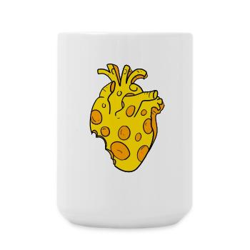 Cheese Heart - Large Mug 440 ml - white - Front