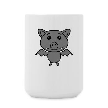 Niedliches Fledermaus - Große Tasse 440 ml - Weiß - Vorne