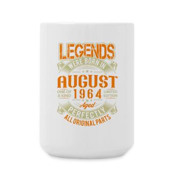1964 August Geburtstag Legende - Große Tasse 440 ml - Weiß - Vorne