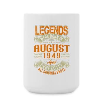 1949 August Geburtstag Legende - Große Tasse 440 ml - Weiß - Vorne