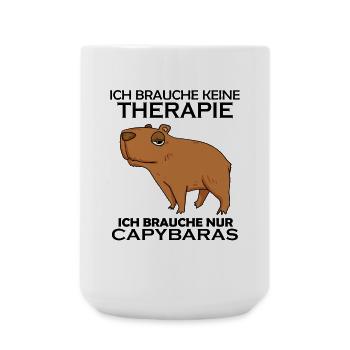 Capybara Wasserschwein Spruch Geschenk - Große Tasse 440 ml - Weiß - Vorne
