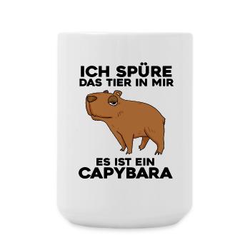 Capybara Wasserschwein - Große Tasse 440 ml - Weiß - Vorne