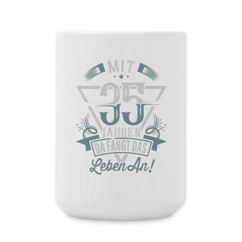 35. Geburtstag Da Fängt Das Leben An - Große Tasse 440 ml - Weiß - Vorne