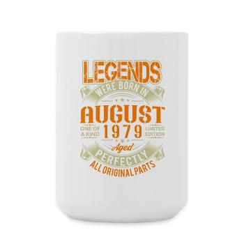 1979 August Geburtstag Legende - Große Tasse 440 ml - Weiß - Vorne