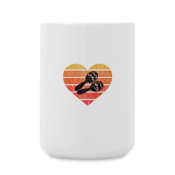 J’adore les percussions maracas cubaines - Grande tasse 440 ml - blanc - Devant