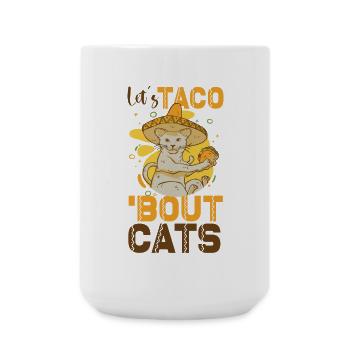 Let's Taco Bout Cats Catlover - Large Mug 440 ml - white - Front