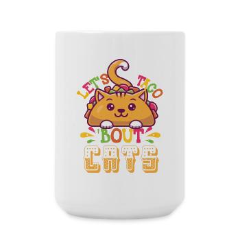 Let's Taco Bout Cats Catlover - Large Mug 440 ml - white - Front