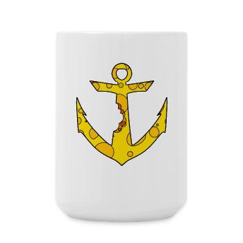 Ancre de fromage - Grande tasse 440 ml - blanc - Devant
