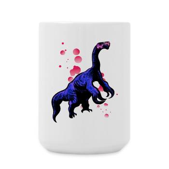 Therizinosaurus with cool sunglasses - Large Mug 440 ml - white - Front