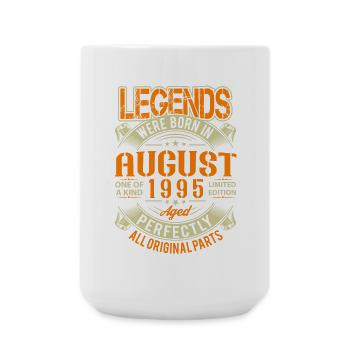 1995 August Geburtstag Legende - Große Tasse 440 ml - Weiß - Vorne