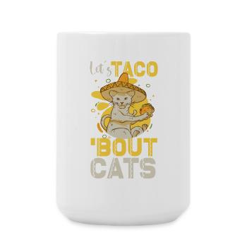 Let's Taco Bout Cats Catlover - Large Mug 440 ml - white - Front