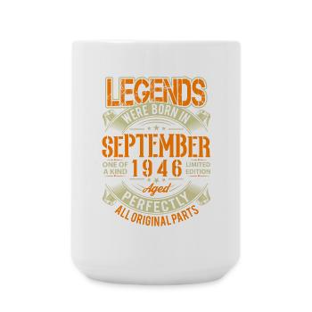 1946 Septembre Légende d’anniversaire - Grande tasse 440 ml - blanc - Devant