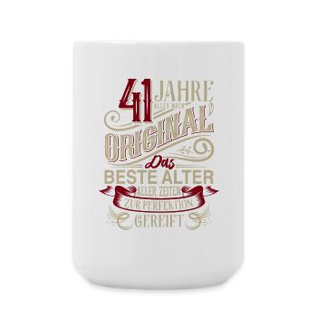 41. Geburtstag Vintage Retro - Große Tasse 440 ml - Weiß - Vorne