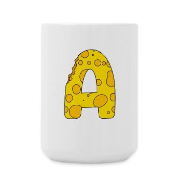 Buchstabe A - Große Tasse 440 ml - Weiß - Vorne
