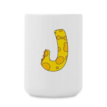 Lettre J - Grande tasse 440 ml - blanc - Devant