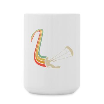 Kitesurfen Kitesurf Kitesurfer Kiteboard - Large Mug 440 ml - white - Front