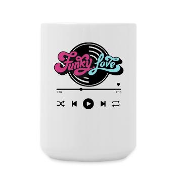 Funky Love - Grande tasse 440 ml - blanc - Devant