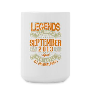 2013 September Birthday Legend - Large Mug 440 ml - white - Front