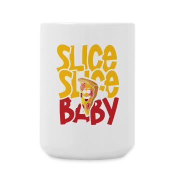 Slice slice baby pizza - Große Tasse 440 ml - Weiß - Vorne