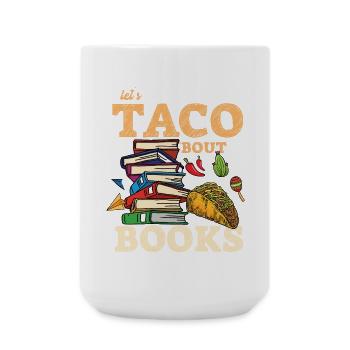 Let's Taco Bout Books Book Lovers - Large Mug 440 ml - white - Front