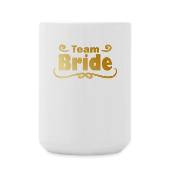 Team Bride in Gold - Large Mug 440 ml - white - Front