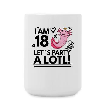 18th birthday Axolotl I'm 18 - Large Mug 440 ml - white - Front