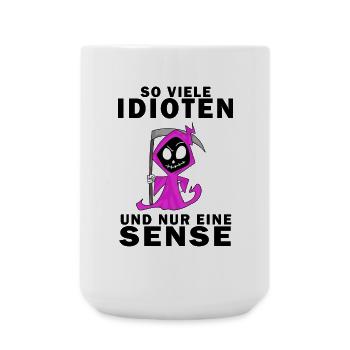 Sensenmann Damen Sarkastisch Provokation - Große Tasse 440 ml - Weiß - Vorne