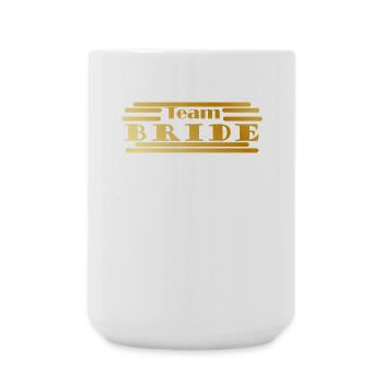 Team Bride in Gold - Large Mug 440 ml - white - Front